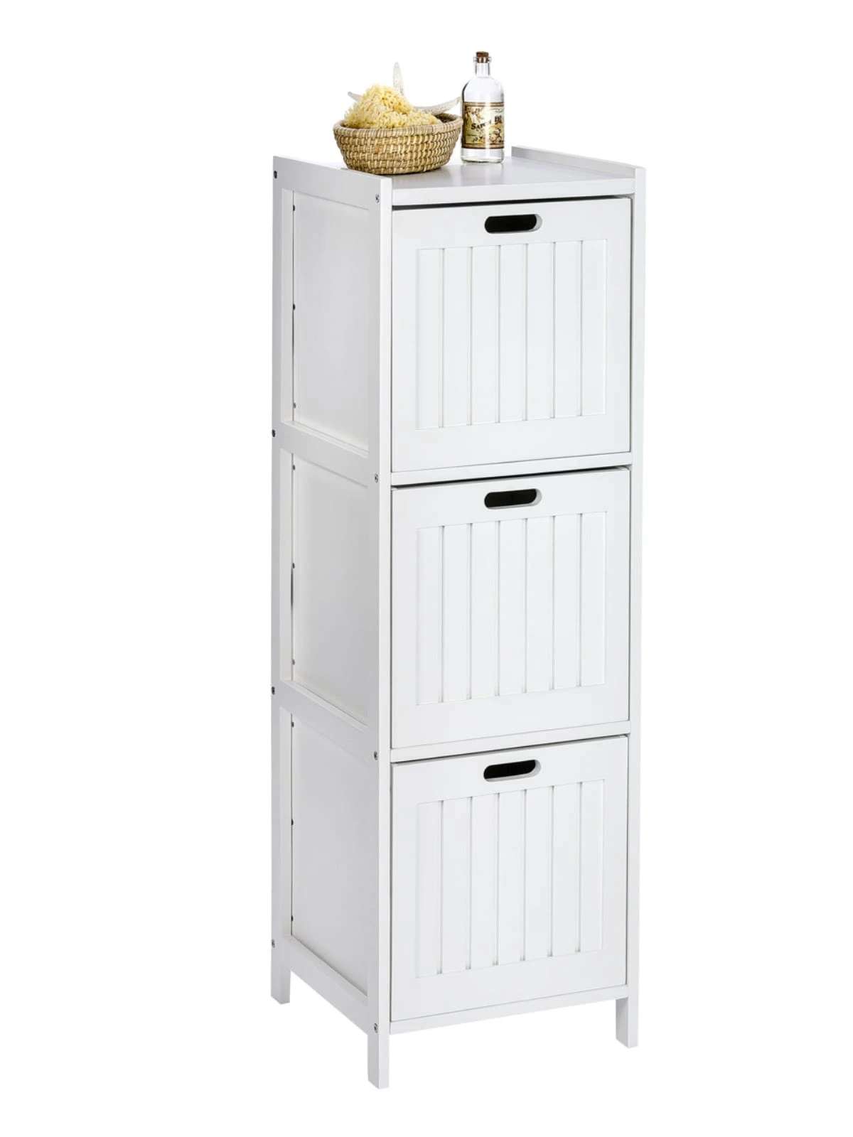 Wenko Regal Oslo 3 Schubladen, Echtholz In Weiß 6 Wenko Regal Oslo 3 Schubladen, Echtholz In Weiß – Bild 6