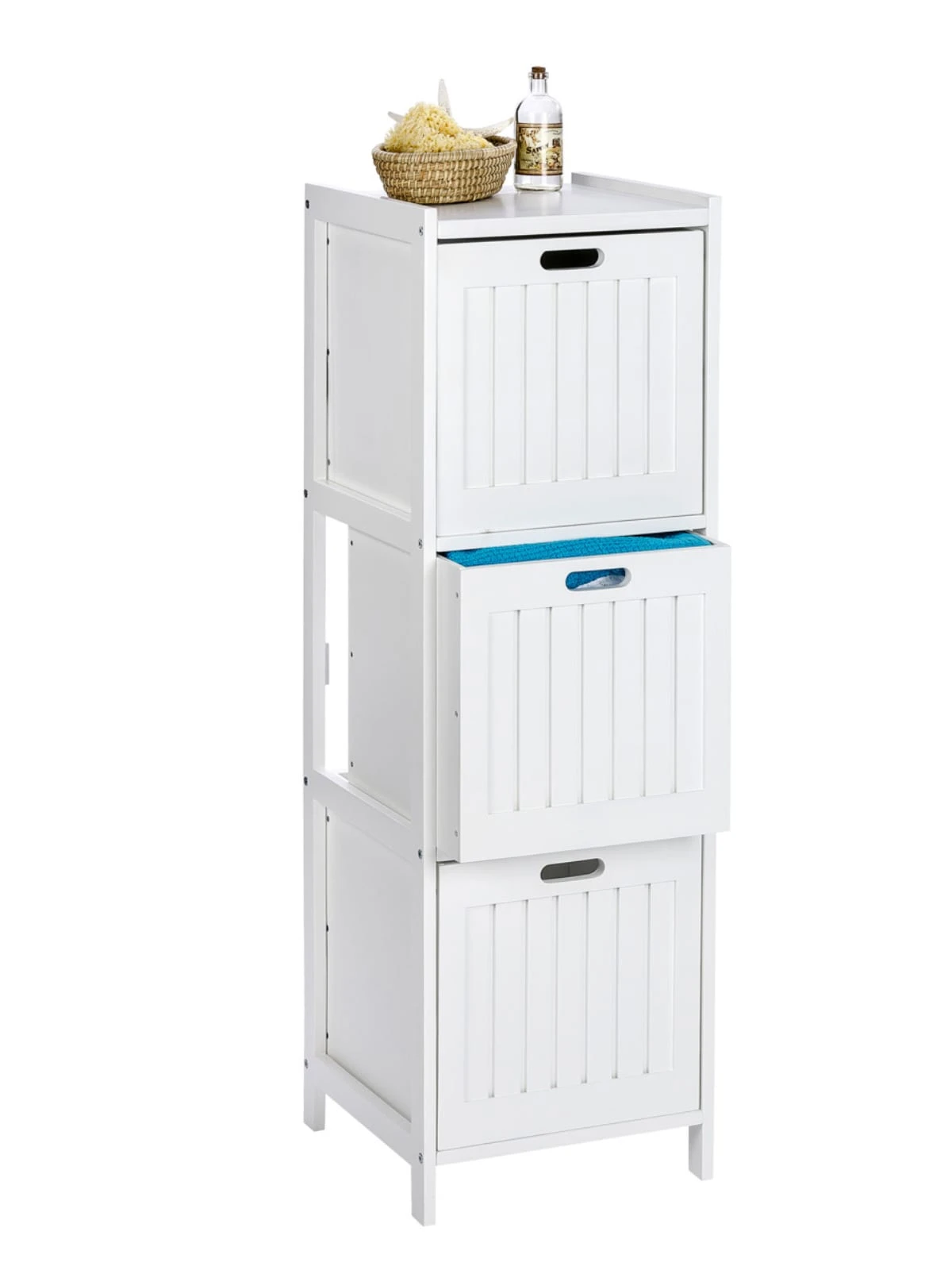 Wenko Regal Oslo 3 Schubladen, Echtholz In Weiß 7 Wenko Regal Oslo 3 Schubladen, Echtholz In Weiß – Bild 7