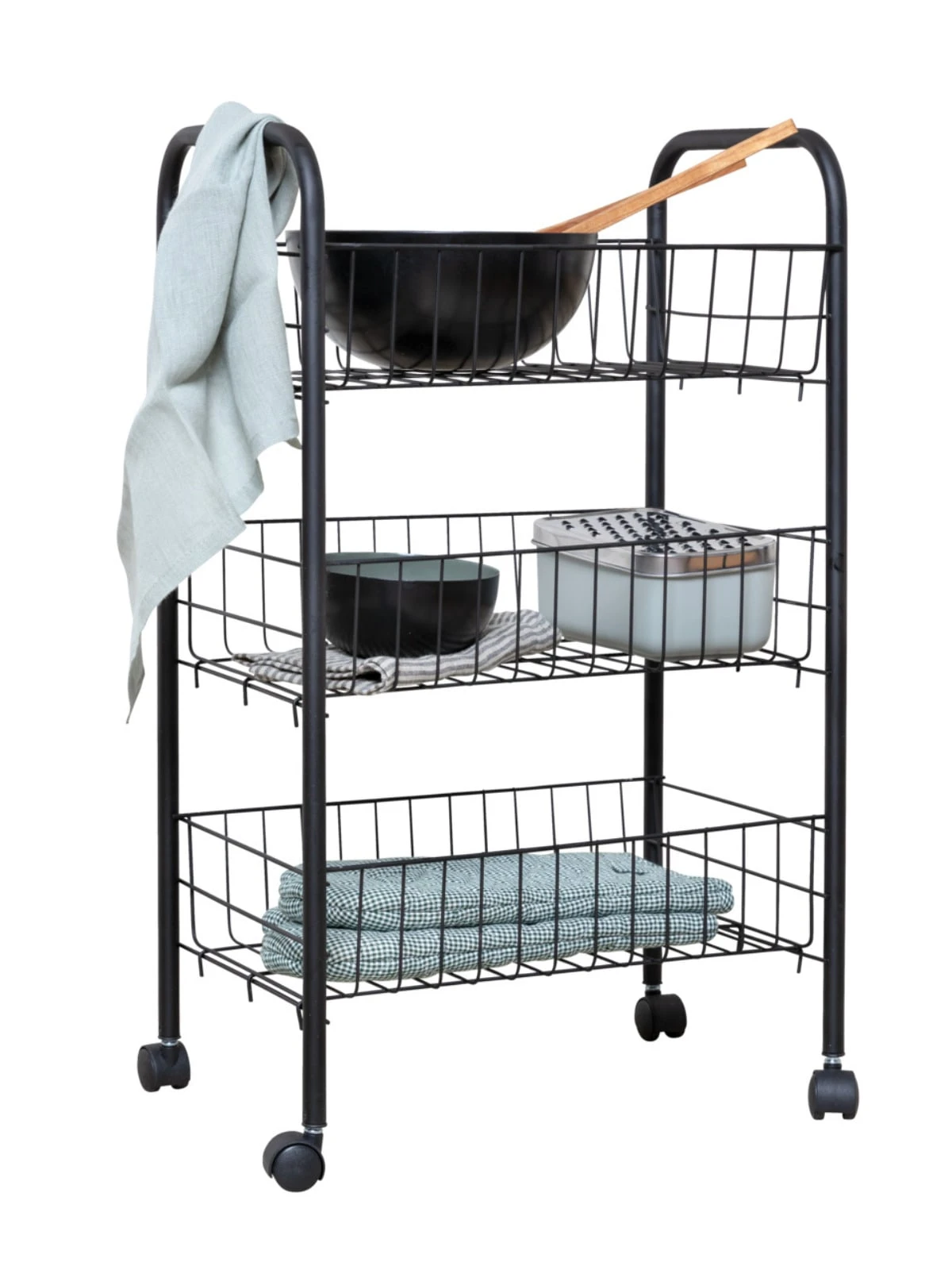 Wenko Rollwagen Florenz Mit 3 Ablagen Schwarz In Schwarz 7 Wenko Rollwagen Florenz Mit 3 Ablagen Schwarz In Schwarz – Bild 7