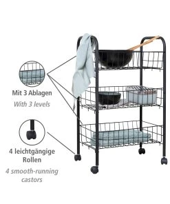 Wenko Rollwagen Florenz Mit 3 Ablagen Schwarz In Schwarz 19 Wenko Rollwagen Florenz Mit 3 Ablagen Schwarz In Schwarz -Relaxdays Verkaufsshop wenko rollwagen florenz mit 3 ablagen schwarz in schwarz 7