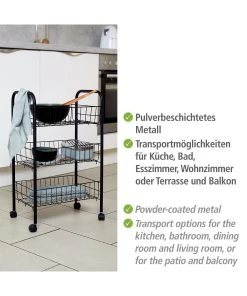 Wenko Rollwagen Florenz Mit 3 Ablagen Schwarz In Schwarz 20 Wenko Rollwagen Florenz Mit 3 Ablagen Schwarz In Schwarz -Relaxdays Verkaufsshop wenko rollwagen florenz mit 3 ablagen schwarz in schwarz 8