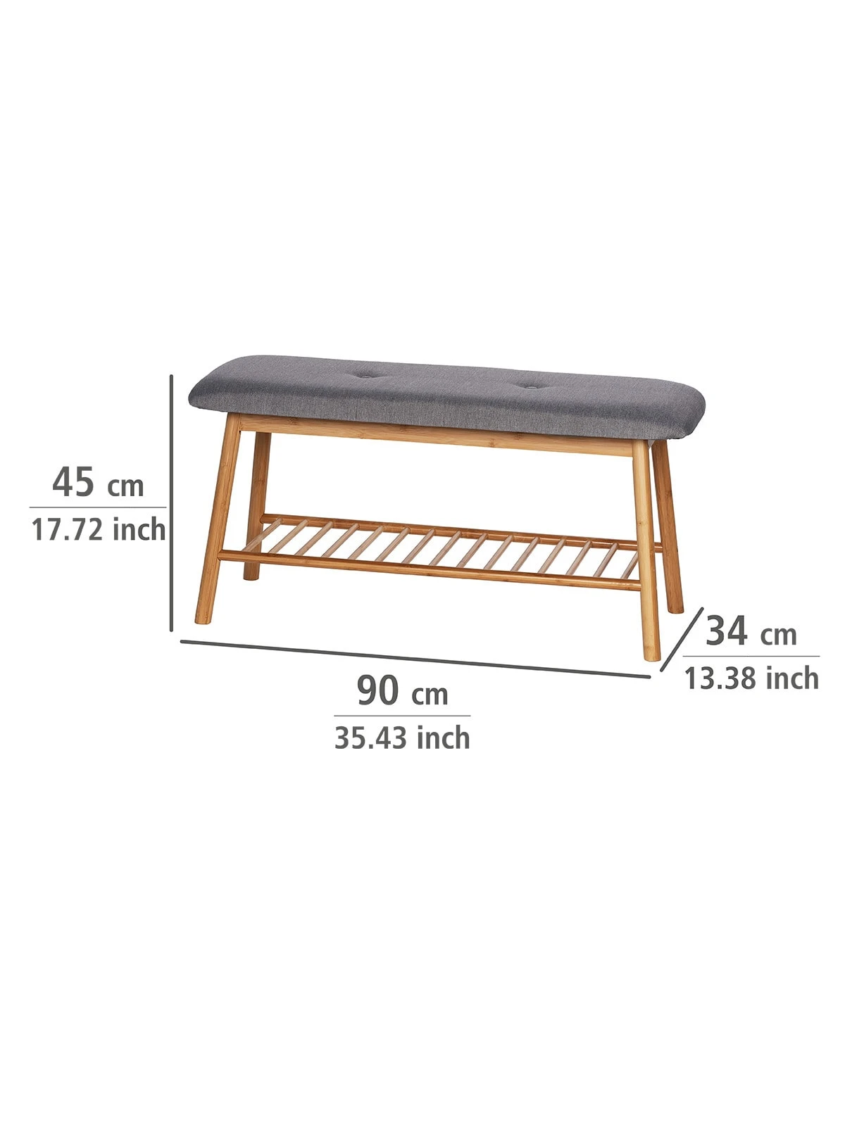 Wenko Schuhbank Aus Bambus Mit Sitzpolster Bahari In Braun 4 Wenko Schuhbank Aus Bambus Mit Sitzpolster Bahari In Braun – Bild 4