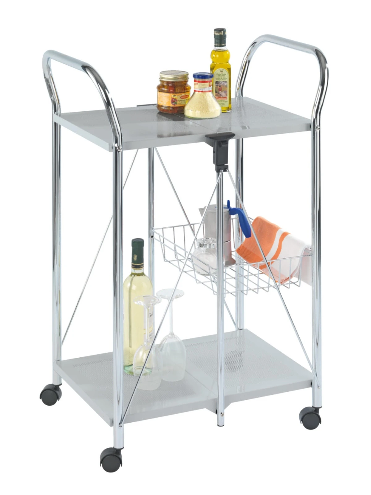 Wenko Servierwagen Sunny Silber In Silber 12 Wenko Servierwagen Sunny Silber In Silber – Bild 12
