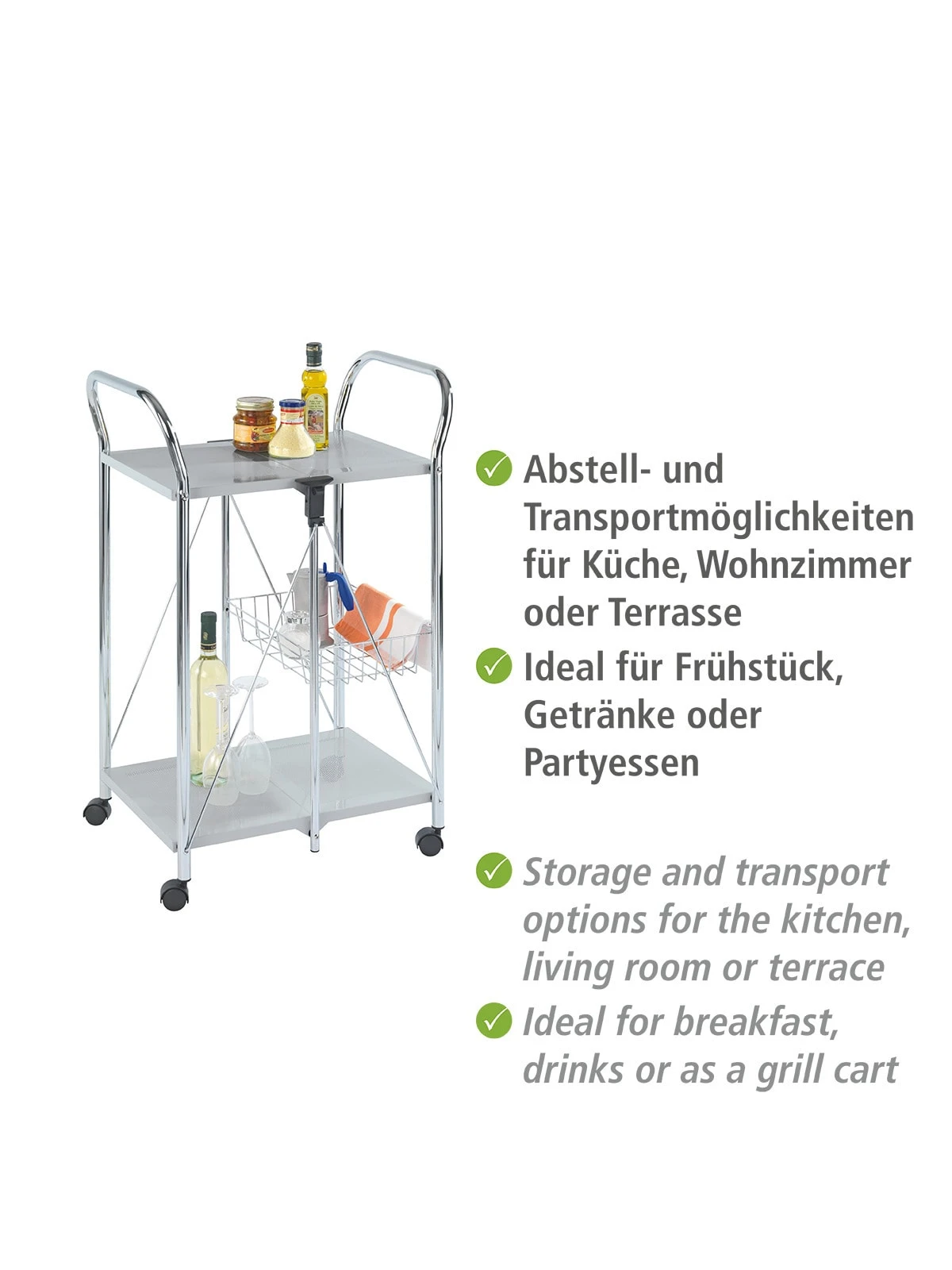 Wenko Servierwagen Sunny Silber In Silber 15 Wenko Servierwagen Sunny Silber In Silber – Bild 15