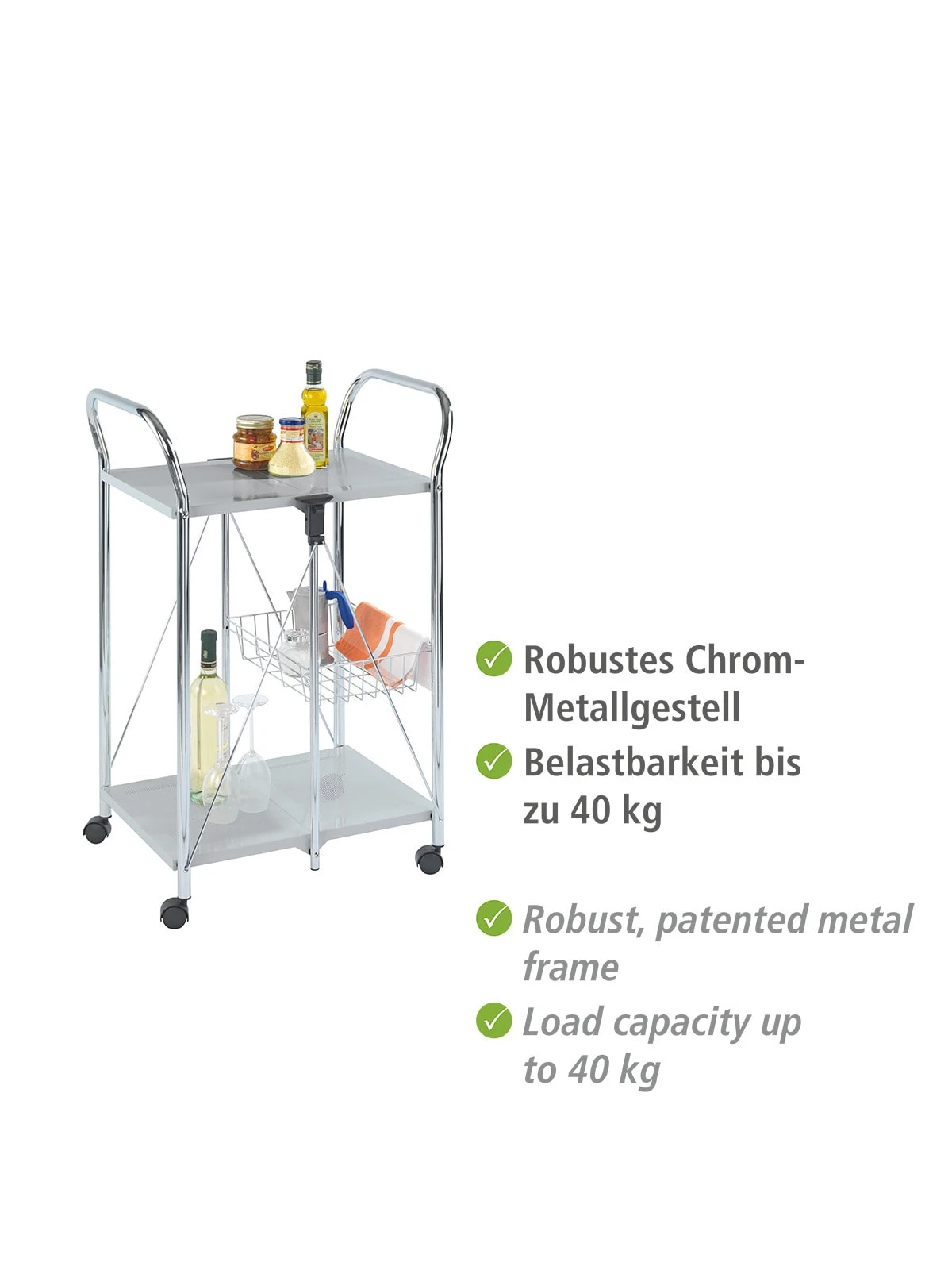 Wenko Servierwagen Sunny Silber In Silber 16 Wenko Servierwagen Sunny Silber In Silber – Bild 16