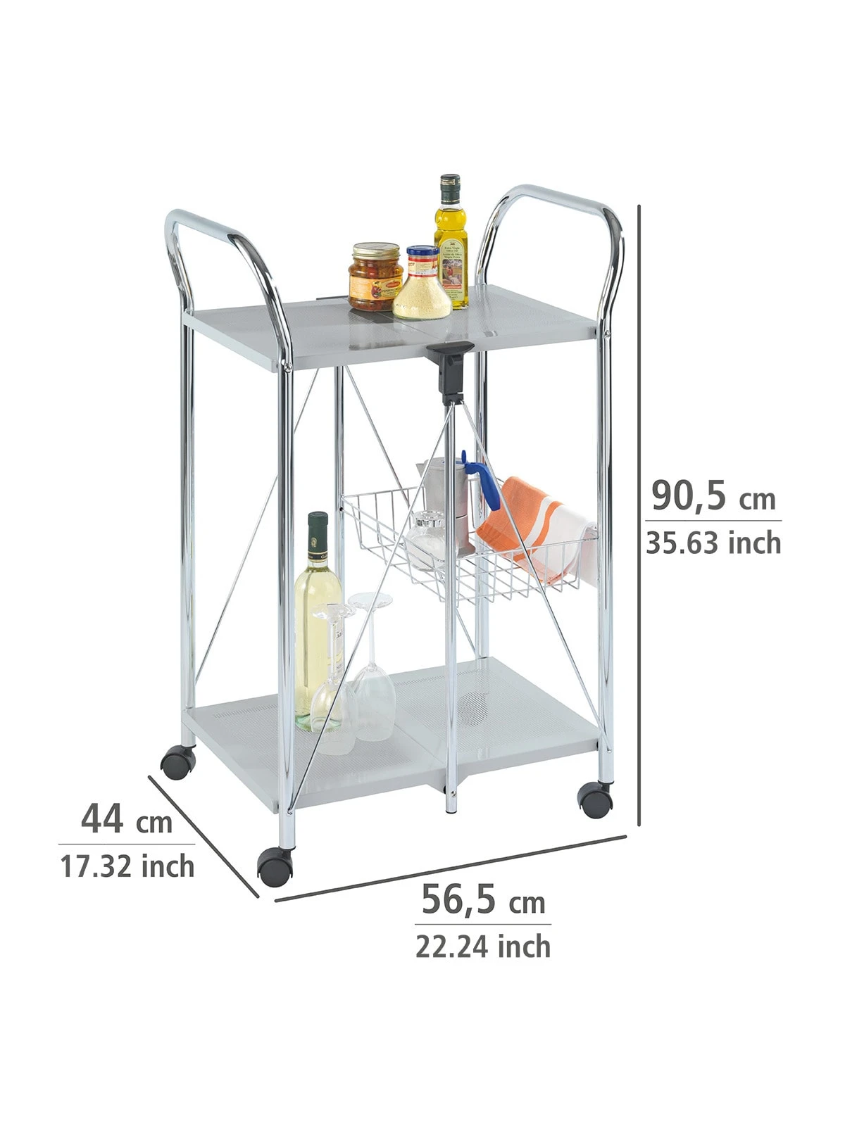 Wenko Servierwagen Sunny Silber In Silber 6 Wenko Servierwagen Sunny Silber In Silber – Bild 6