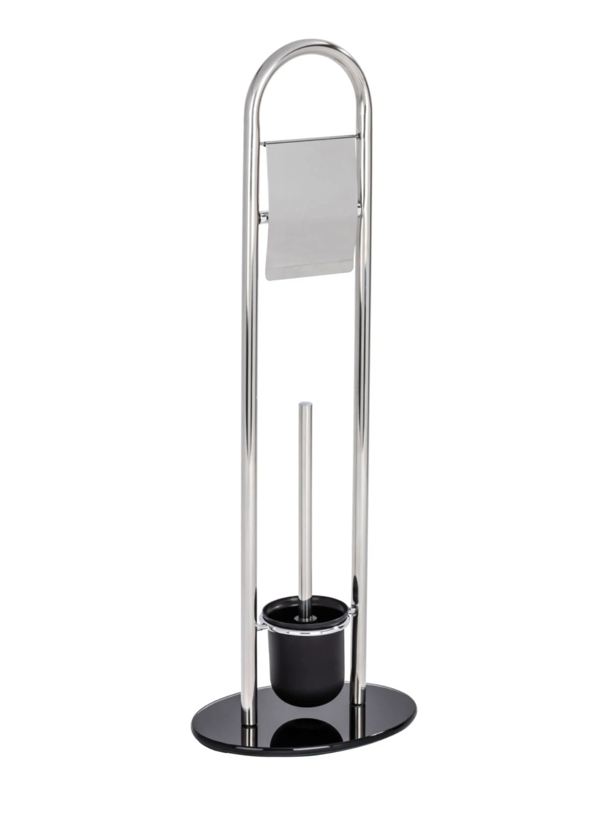 Wenko Stand WC-Garnitur Atlanta Edelstahl In Schwarz 2 Wenko Stand WC-Garnitur Atlanta Edelstahl In Schwarz – Bild 2