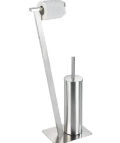 Wenko Stand WC-Garnitur Lirio Edelstahl Matt In Satiniert -Relaxdays Verkaufsshop wenko stand wc garnitur lirio edelstahl matt in satiniert 6