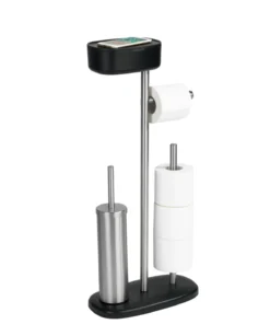 Wenko Stand WC-Garnitur Mit Box Rivazza Schwarz In Schwarz -Relaxdays Verkaufsshop wenko stand wc garnitur mit box rivazza schwarz in schwarz 7