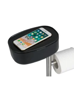 Wenko Stand WC-Garnitur Mit Box Rivazza Schwarz In Schwarz -Relaxdays Verkaufsshop wenko stand wc garnitur mit box rivazza schwarz in schwarz 9