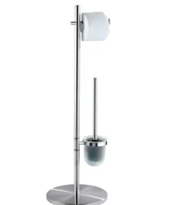 Wenko Stand WC-Garnitur Pieno Edelstahl In Satiniert