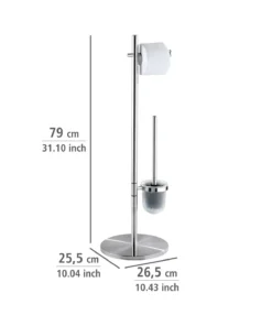 Wenko Stand WC-Garnitur Pieno Edelstahl In Satiniert -Relaxdays Verkaufsshop wenko stand wc garnitur pieno edelstahl in satiniert 4