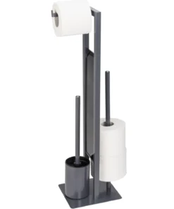 Wenko Stand WC-Garnitur Rivalta Grau In Grau