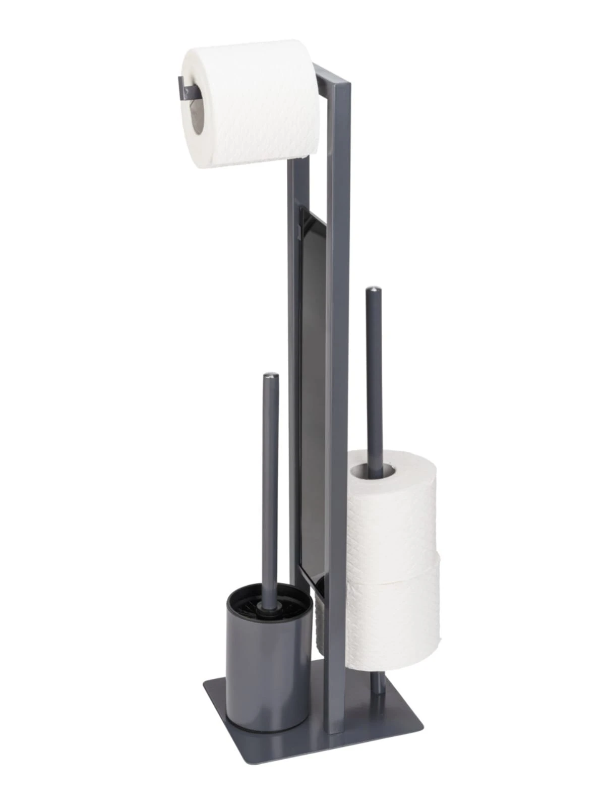 Wenko Stand WC-Garnitur Rivalta Grau In Grau 1 Wenko Stand WC-Garnitur Rivalta Grau In Grau