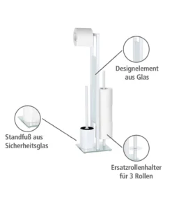 Wenko Stand WC-Garnitur Rivalta Weiß In Weiß -Relaxdays Verkaufsshop wenko stand wc garnitur rivalta weiss in weiss 12