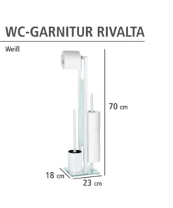 Wenko Stand WC-Garnitur Rivalta Weiß In Weiß -Relaxdays Verkaufsshop wenko stand wc garnitur rivalta weiss in weiss 14