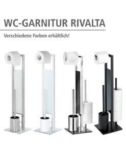 Wenko Stand WC-Garnitur Rivalta Weiß In Weiß -Relaxdays Verkaufsshop wenko stand wc garnitur rivalta weiss in weiss 15