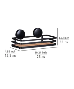 Wenko Static-Loc® Wandablage Alba In Schwarz -Relaxdays Verkaufsshop wenko static loc r wandablage alba in schwarz 4