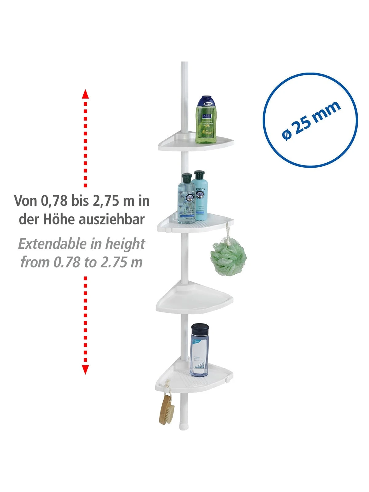 Wenko Teleskop Duschecke Compact Weiß In Weiß 13 Wenko Teleskop Duschecke Compact Weiß In Weiß – Bild 13