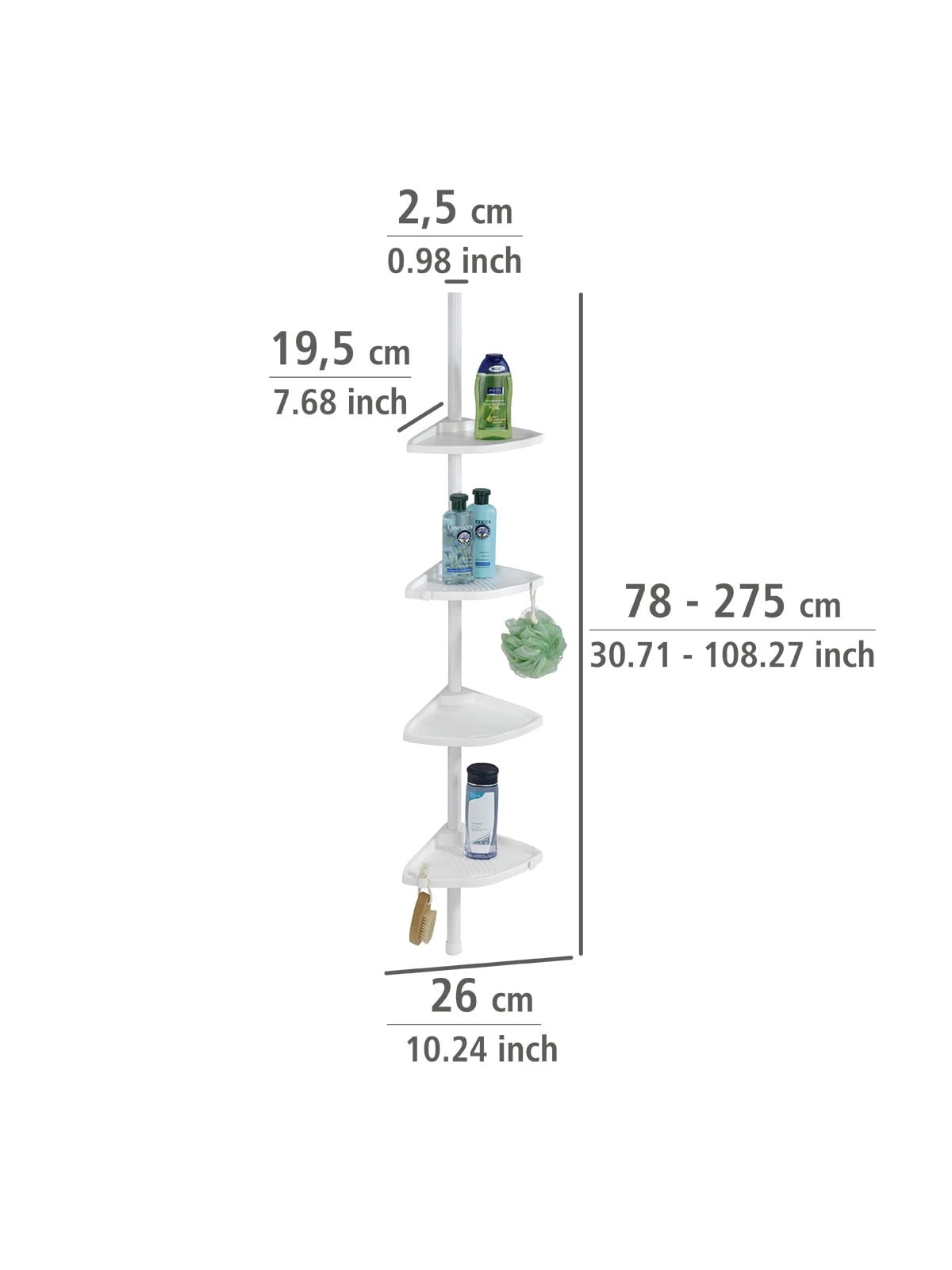 Wenko Teleskop Duschecke Compact Weiß In Weiß 16 Wenko Teleskop Duschecke Compact Weiß In Weiß – Bild 16