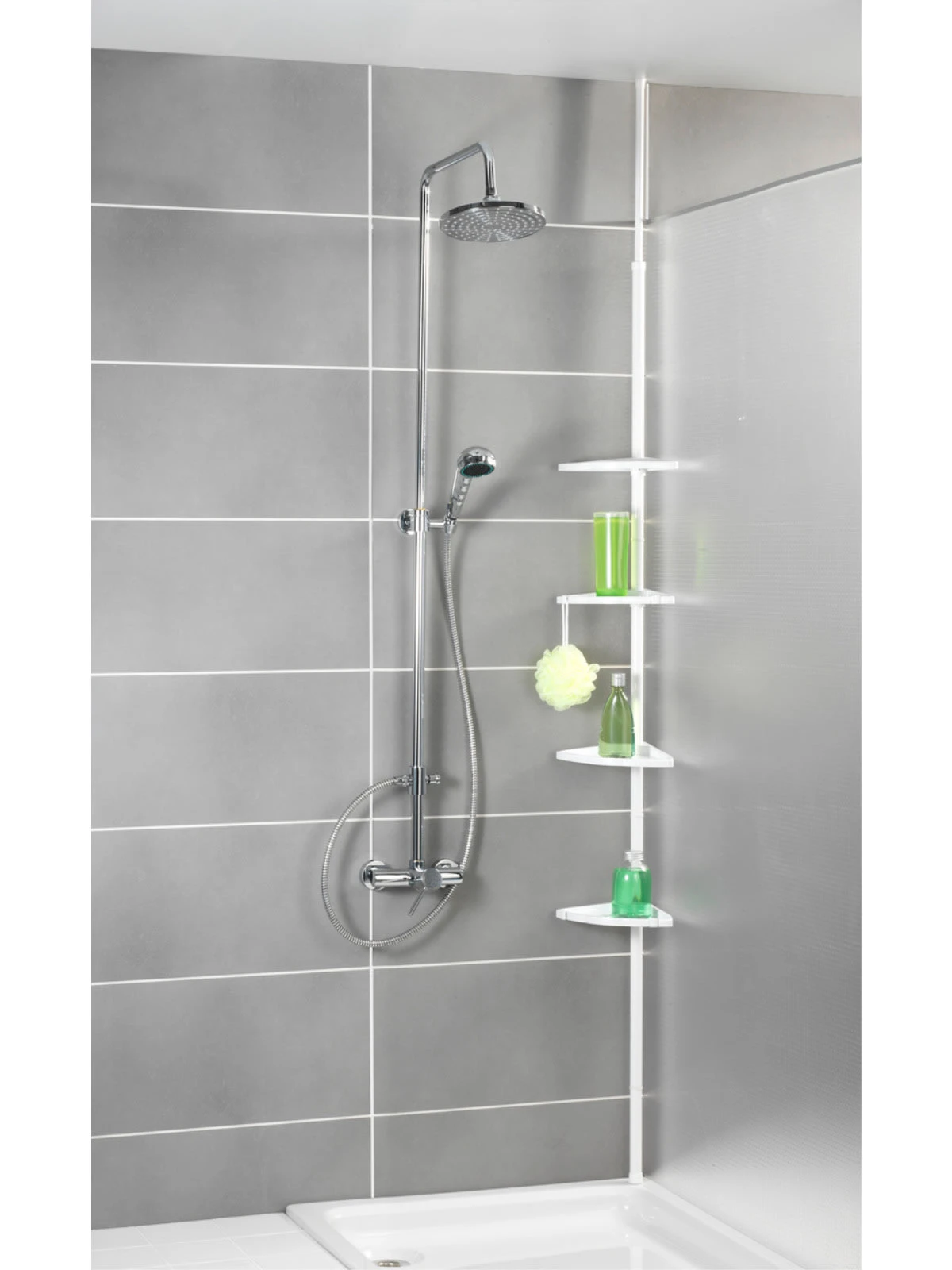 Wenko Teleskop Duschecke Compact Weiß In Weiß 7 Wenko Teleskop Duschecke Compact Weiß In Weiß – Bild 7