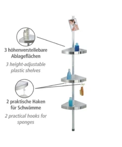 Wenko Teleskop Duschecke Premium In Silber -Relaxdays Verkaufsshop wenko teleskop duschecke premium in silber 10