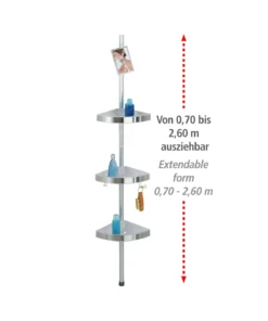 Wenko Teleskop Duschecke Premium In Silber -Relaxdays Verkaufsshop wenko teleskop duschecke premium in silber 11