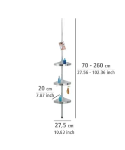 Wenko Teleskop Duschecke Premium In Silber -Relaxdays Verkaufsshop wenko teleskop duschecke premium in silber 13