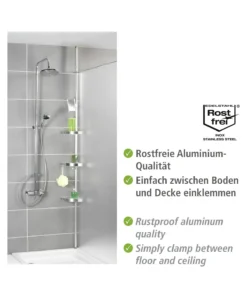Wenko Teleskop Duschecke Premium In Silber -Relaxdays Verkaufsshop wenko teleskop duschecke premium in silber 4