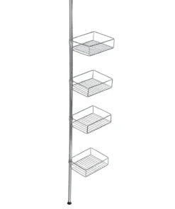 Wenko Teleskopregal Domaso Mit Extra Tiefen Körben Edelstahl In Glänzend -Relaxdays Verkaufsshop wenko teleskopregal domaso mit extra tiefen korben edelstahl in glanzend 15