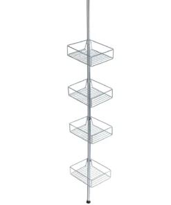 Wenko Teleskopregal Domaso Mit Extra Tiefen Körben Edelstahl In Glänzend -Relaxdays Verkaufsshop wenko teleskopregal domaso mit extra tiefen korben edelstahl in glanzend 9