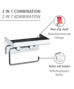 Wenko Toilettenpapierhalter 2 In 1 Edelstahl In Glänzend -Relaxdays Verkaufsshop wenko toilettenpapierhalter 2 in 1 edelstahl in glanzend 10