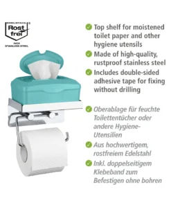 Wenko Toilettenpapierhalter 2 In 1 Edelstahl In Glänzend -Relaxdays Verkaufsshop wenko toilettenpapierhalter 2 in 1 edelstahl in glanzend 2