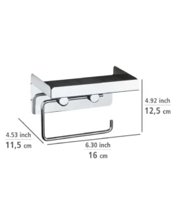 Wenko Toilettenpapierhalter 2 In 1 Edelstahl In Glänzend -Relaxdays Verkaufsshop wenko toilettenpapierhalter 2 in 1 edelstahl in glanzend 3