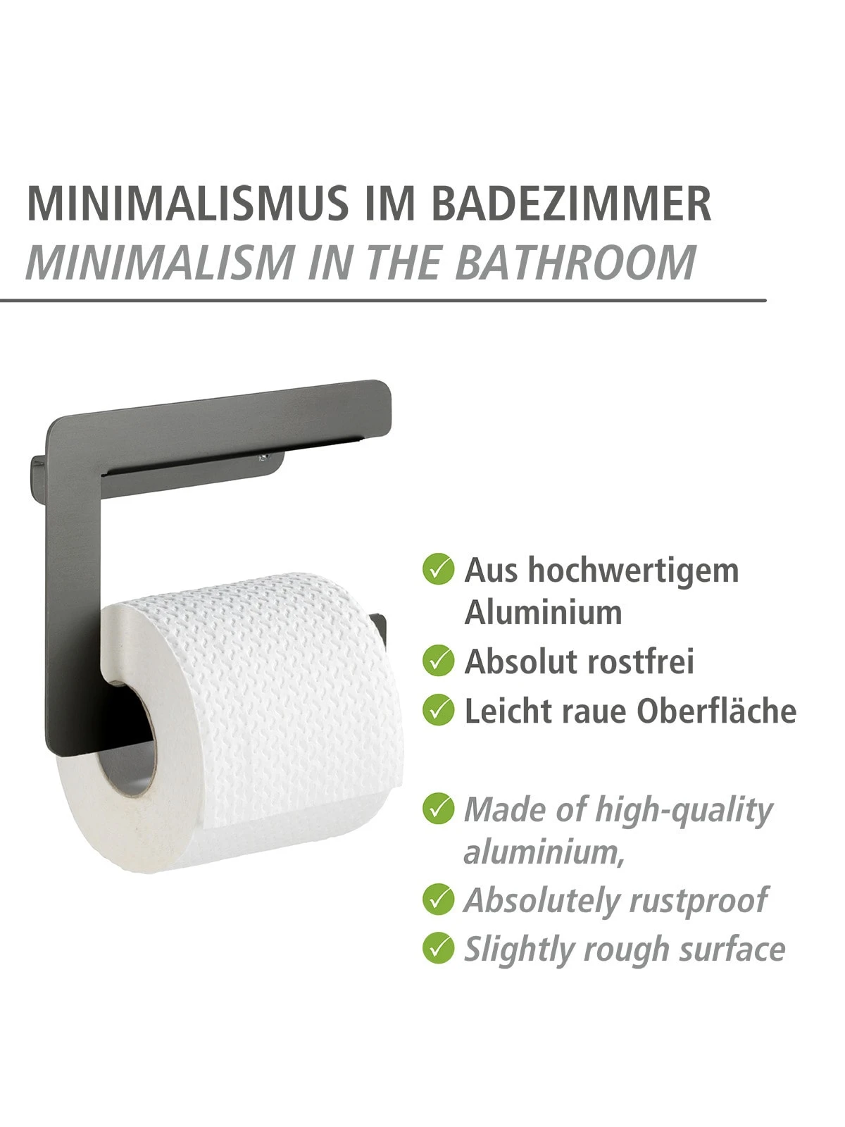 Wenko Toilettenpapierhalter Montella In Greau 2 Wenko Toilettenpapierhalter Montella In Greau – Bild 2