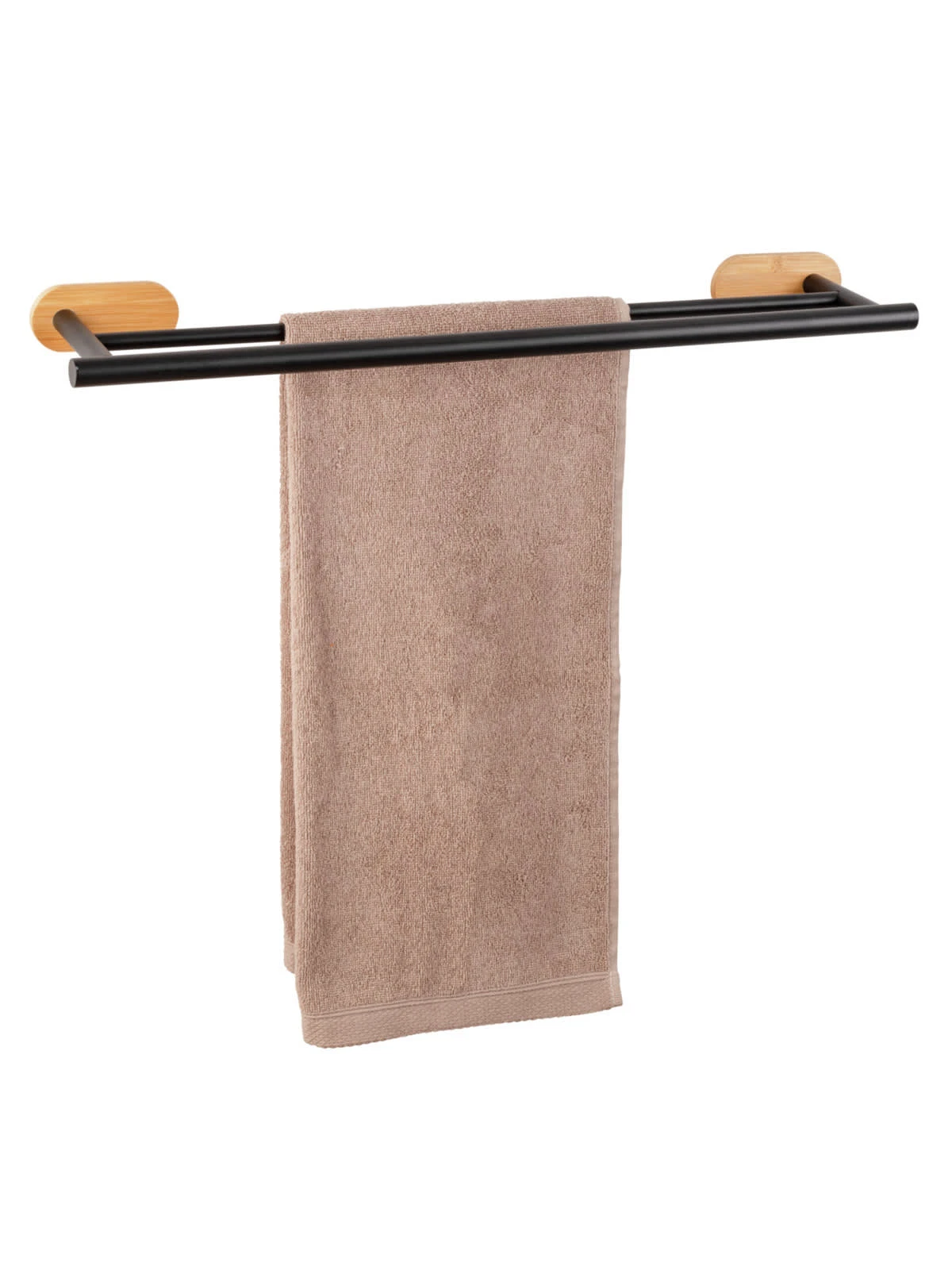 Wenko Turbo-Loc® Badetuchstange Duo Orea Bamboo In Schwarz 4 Wenko Turbo-Loc® Badetuchstange Duo Orea Bamboo In Schwarz – Bild 4