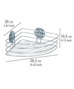 Wenko Turbo-Loc® Eckablage In Chrom -Relaxdays Verkaufsshop wenko turbo loc r eckablage in chrom 12