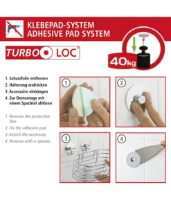 Wenko Turbo-Loc® Eckablage In Chrom -Relaxdays Verkaufsshop wenko turbo loc r eckablage in chrom 5