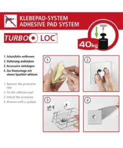 Wenko Turbo-Loc® Edelstahl Handtuchring Quadro In Chrom -Relaxdays Verkaufsshop wenko turbo loc r edelstahl handtuchring quadro in chrom 11