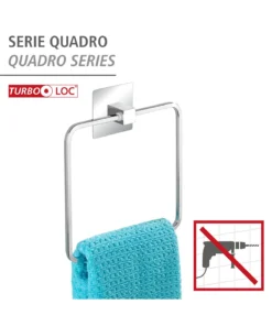 Wenko Turbo-Loc® Edelstahl Handtuchring Quadro In Chrom -Relaxdays Verkaufsshop wenko turbo loc r edelstahl handtuchring quadro in chrom 8