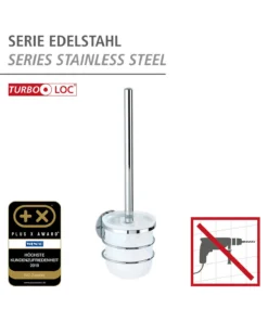 Wenko Turbo-Loc® Edelstahl WC-Garnitur In Glänzend -Relaxdays Verkaufsshop wenko turbo loc r edelstahl wc garnitur in glanzend 11