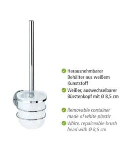 Wenko Turbo-Loc® Edelstahl WC-Garnitur In Glänzend -Relaxdays Verkaufsshop wenko turbo loc r edelstahl wc garnitur in glanzend 2