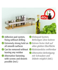 Wenko Turbo-Loc® Gewürzregal Premium In Silber -Relaxdays Verkaufsshop wenko turbo loc r gewurzregal premium in silber 3