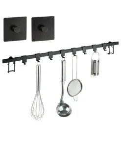 Wenko Turbo-Loc® Hakenleiste Gala Mit 8 Haken In Schwarz