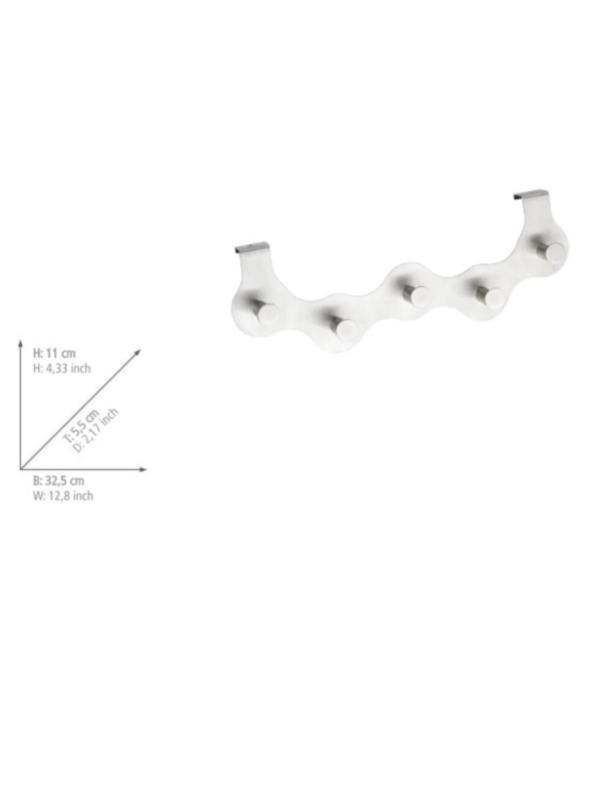 Wenko Türgarderobe Garda Edelstahl 8 Wenko Türgarderobe Garda Edelstahl – Bild 8