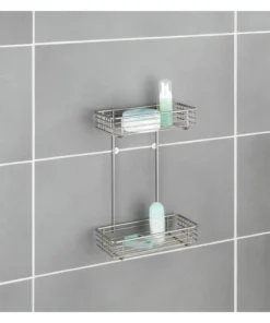 Wenko Universalablage Milano 2 Etagen Satiniert -Relaxdays Verkaufsshop wenko universalablage milano 2 etagen satiniert 6