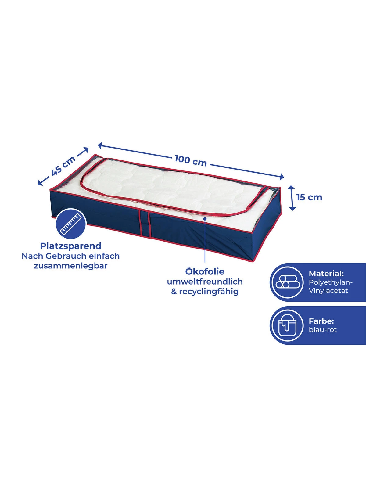 Wenko Unterbettkommode Blau-Rot 8er Set In Blau 11 Wenko Unterbettkommode Blau-Rot 8er Set In Blau – Bild 11