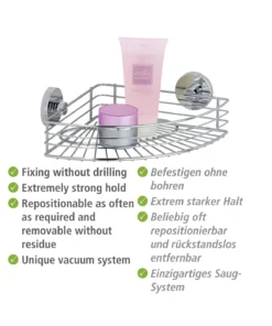 Wenko Vacuum-Loc® Eckablage Bari In Chrom 24 Wenko Vacuum-Loc® Eckablage Bari In Chrom -Relaxdays Verkaufsshop wenko vacuum loc r eckablage bari in chrom 10