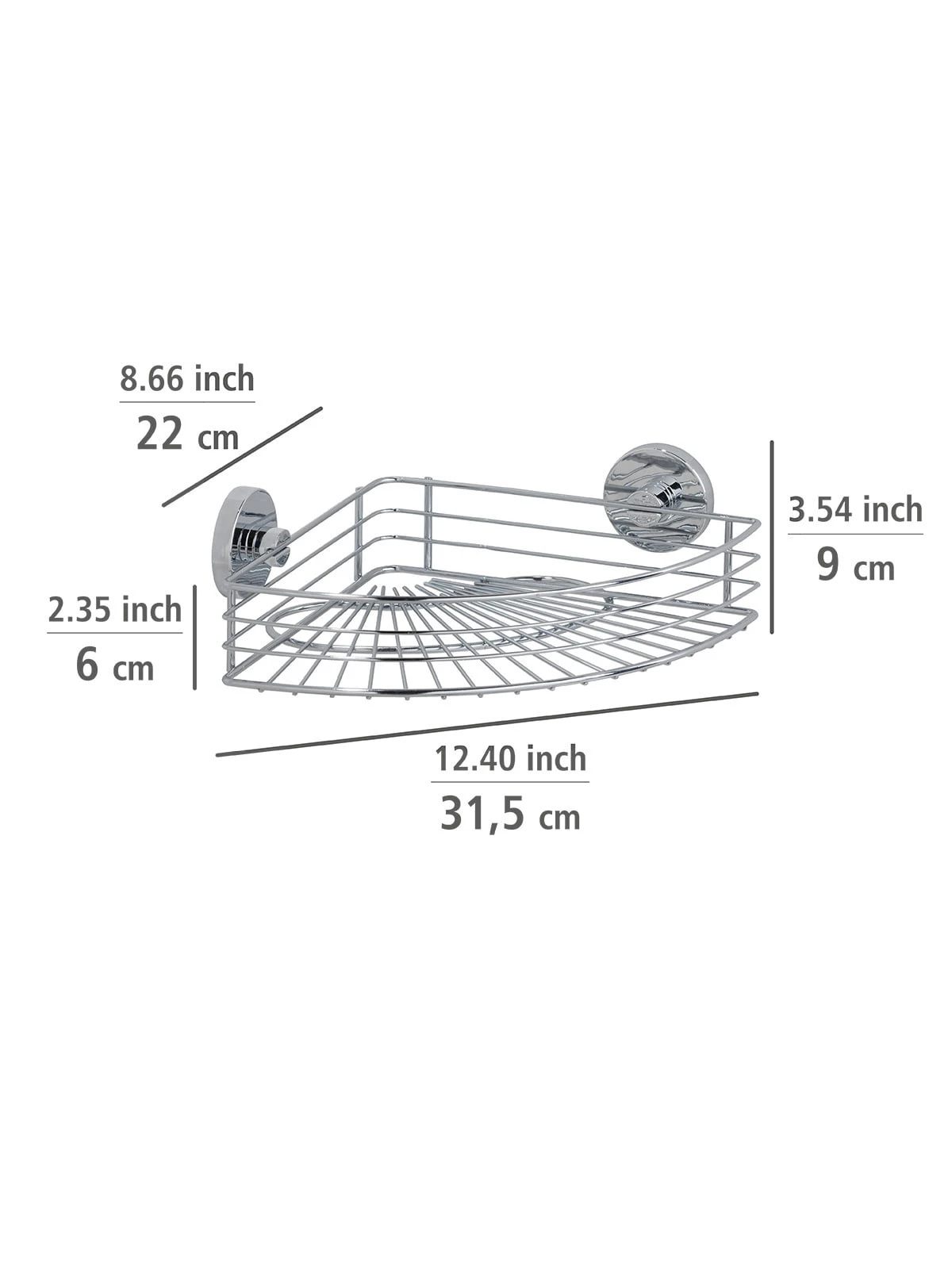 Wenko Vacuum-Loc® Eckablage Bari In Chrom 12 Wenko Vacuum-Loc® Eckablage Bari In Chrom – Bild 12