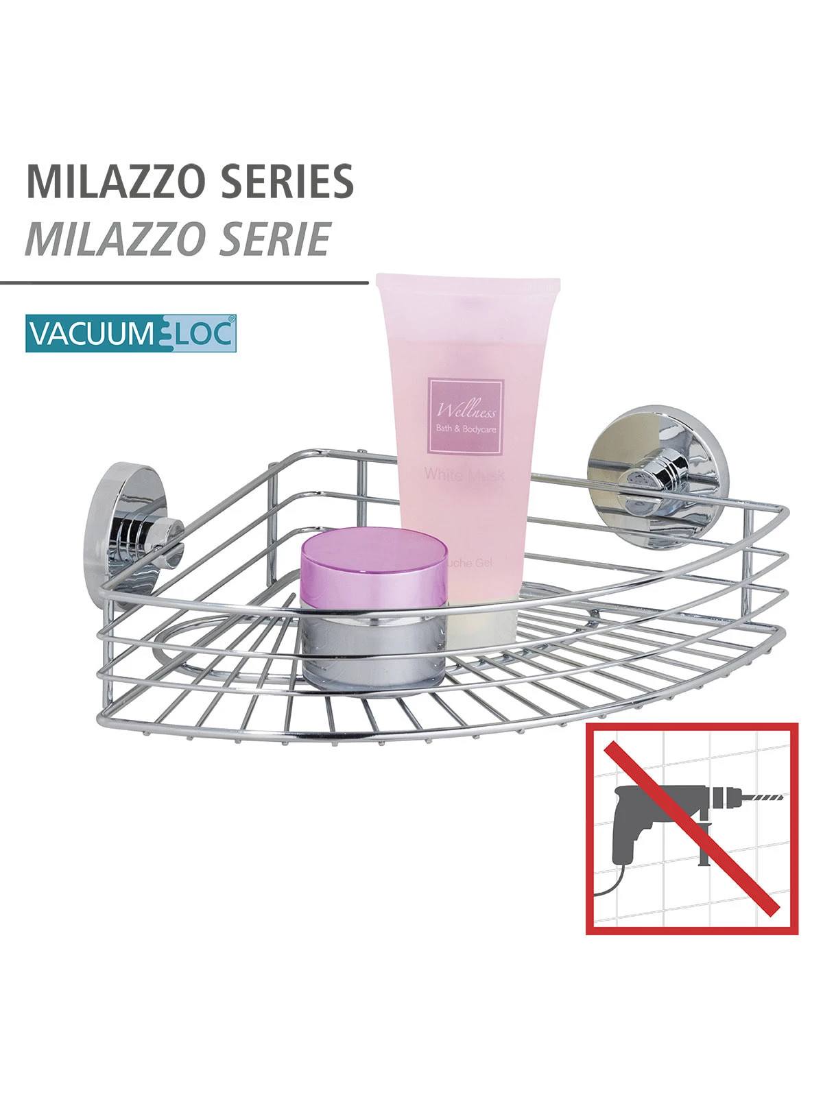 Wenko Vacuum-Loc® Eckablage Bari In Chrom 9 Wenko Vacuum-Loc® Eckablage Bari In Chrom – Bild 9